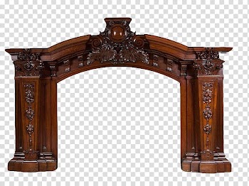 , brown wooden frame transparent background PNG clipart