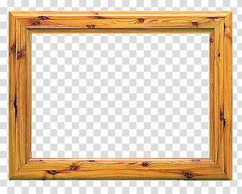 Brown wooden frame transparent background PNG clipart