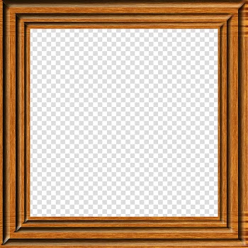 Brown wooden frame transparent background PNG clipart