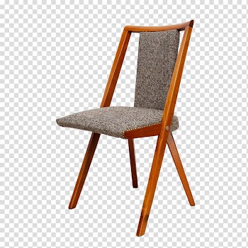 Brown wooden framed padded gray folding chair illustration, Folding chair 1960s Eames Lounge Chair Furniture, chair transparent background PNG clipart