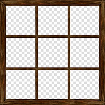 Brown wooden framed window, Microsoft Windows Icon, Wooden windows transparent background PNG clipart