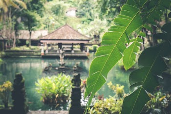 Brown Wooden Gazebo on Water