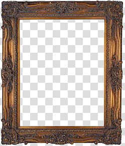 Brown wooden ornate frame illustration transparent background PNG clipart
