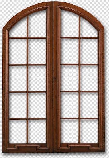 Brown wooden window frame illustration, Window Wood House Door, European creative pastoral style wooden windows transparent background PNG clipart