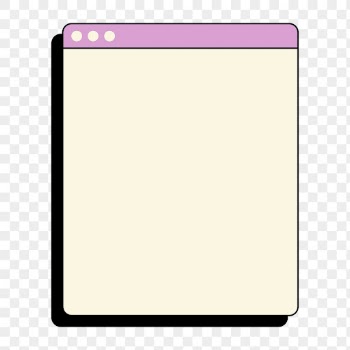 Browser window png frame, retro | Free PNG - rawpixel