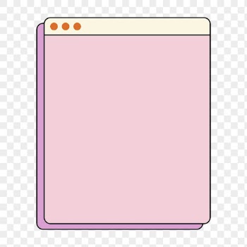 Browser window png frame, retro | Free PNG - rawpixel