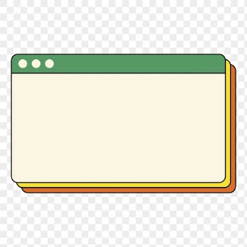 Browser window png frame, retro | Free PNG - rawpixel