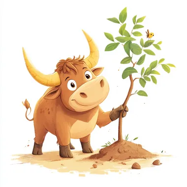 Bruno the Bull Plants a Tree: A Greener Tomorrow!