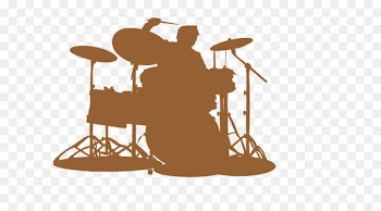 Brush Drawing Drums - Vector Hand-painted drums silhouette 