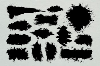 Brush graphic psd in black ink collection