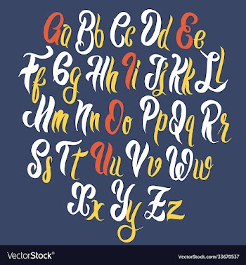 brush lettering font alphabet