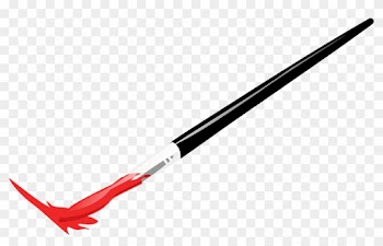 Brush Paint Artist Red Colour Strike - Artist Paint Brush Png
