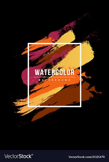 Brush paint texture design acrylic stroke poster vector image