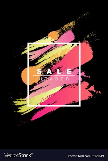 Brush paint texture design acrylic stroke poster vector image