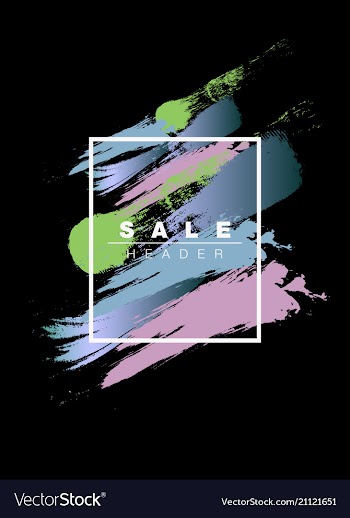 Brush paint texture design acrylic stroke poster vector image