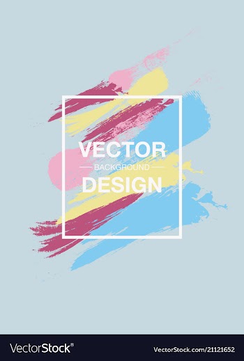 Brush paint texture design acrylic stroke poster vector image