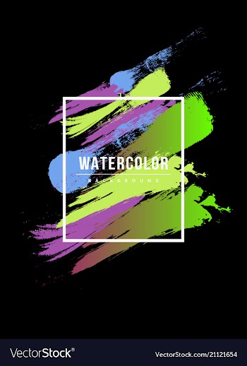 Brush paint texture design acrylic stroke poster vector image