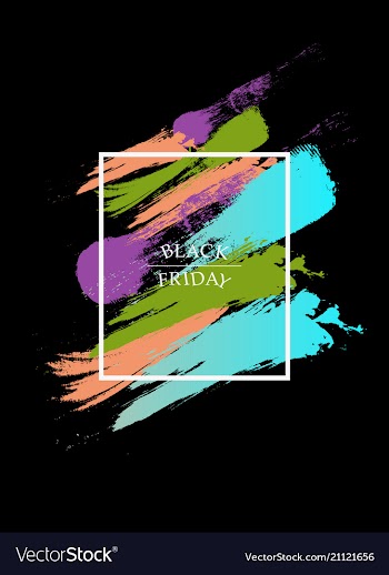 Brush paint texture design acrylic stroke poster vector image