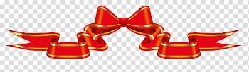 Brush Ribbon , Red Banner with Bow , red ribbon illustration transparent background PNG clipart