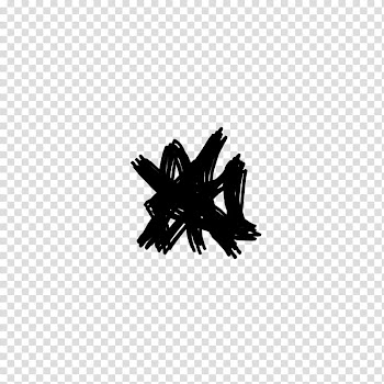 Brush s, black and white abstract painting transparent background PNG clipart