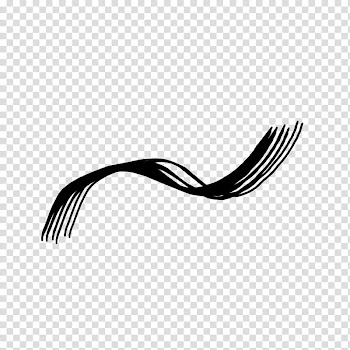 Brush s, black lines illustration transparent background PNG clipart