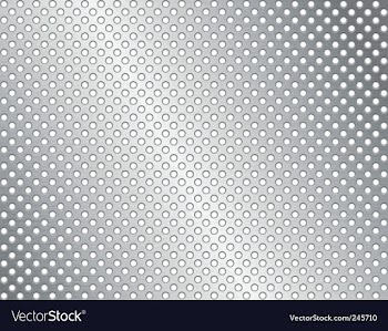 Brushed metal surface with holes vector image