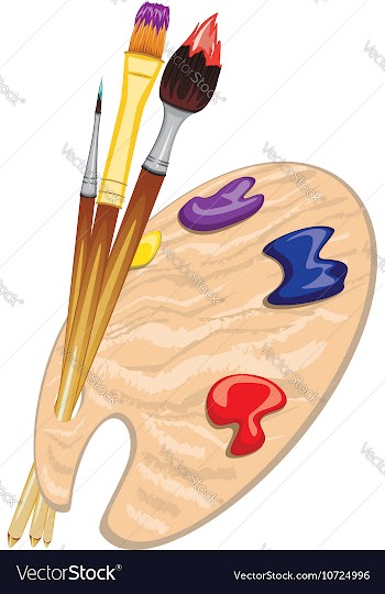Brushes and Palette6 vector image