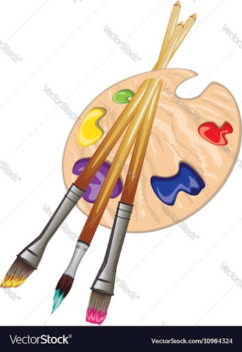 Brushes and Palette9 vector image