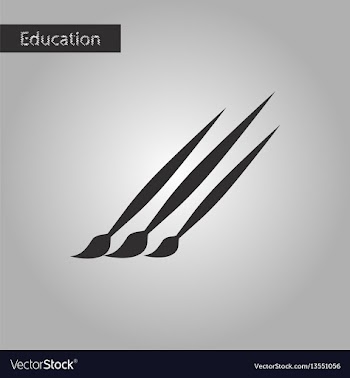 Brushes black and white style icon vector image