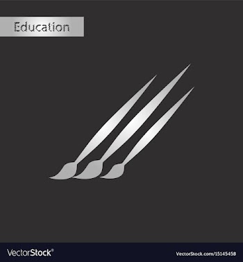 Brushes black and white style icon vector image