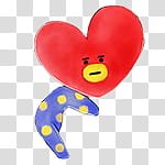 Bt Painted Characters, heart illustration transparent background PNG clipart
