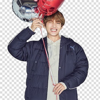 BTS CHRISTMAS , man holding balloon transparent background PNG clipart