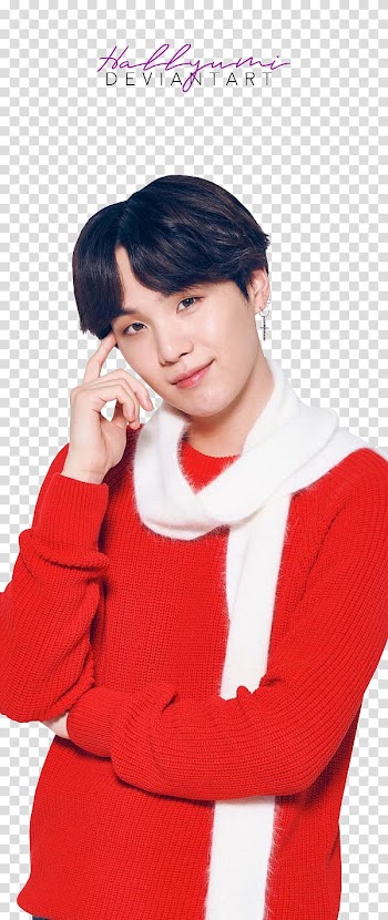 BTS LG Christmas, BTS Suga transparent background PNG clipart