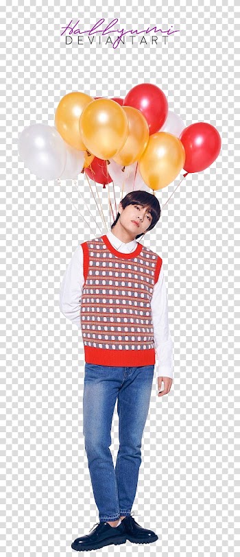 BTS LG Christmas, BTS V transparent background PNG clipart