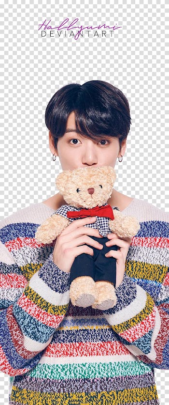 BTS LG Christmas, woman holding bear plush toy transparent background PNG clipart