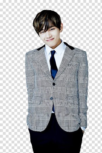 BTS V Birthday, man in gray suit jacket transparent background PNG clipart