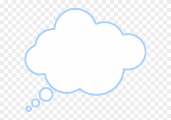 Bubble Cloud Shape Cliparts - Thought Bubble With Black Background