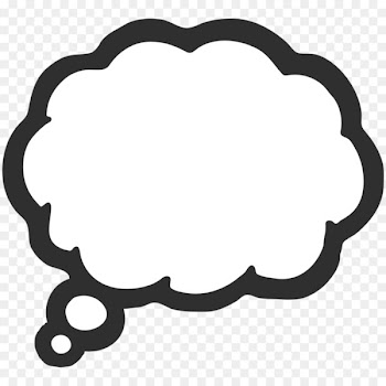 Bubble Emoji Thought Balloon Symbol - thinking man 