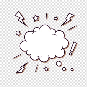 Bubble Euclidean Cloud Speech balloon, Stars lightning cloud text bubble, dialogue cloud illustration transparent background PNG clipart