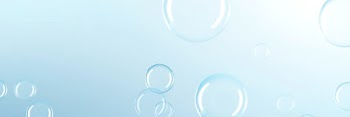 Bubble pattern blue background banner