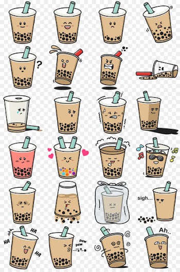 Bubble tea Aoharu x Machinegun Mist Poke Dessert Bar Location Animated film - Bubble milk tea 