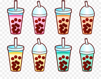 Bubble tea Milk Drink - Vector pearl milk tea 