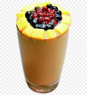 Bubble tea Panna cotta Dessert - Mango Blueberry dessert picture 