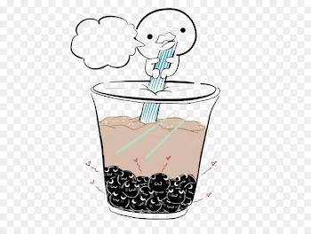 Bubble tea Zongzi Adzuki bean Milk tea Cartoon - Cartoon red bean milk tea to pull material Free 