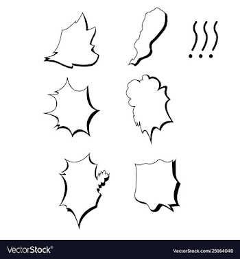 Bubbles textbox cartoon set vector image