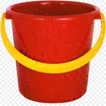 Bucket, Amscan Bucket Plastic, Newmark Ltd Hobby Clear Plastic Cleaning Bucket, Mug, Red PNG