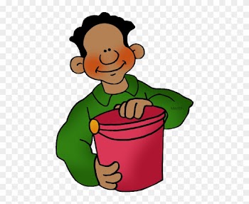 Bucket - Phillip Martin Clipart Boy