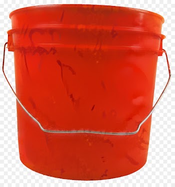 Bucket, Plastic, Red PNG