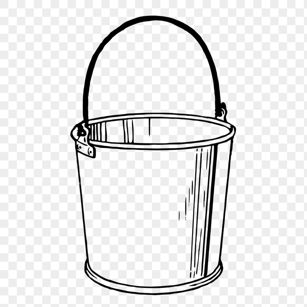 Bucket png sticker, object vintage | Free PNG - rawpixel