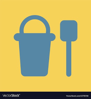 Bucket shovel vector image